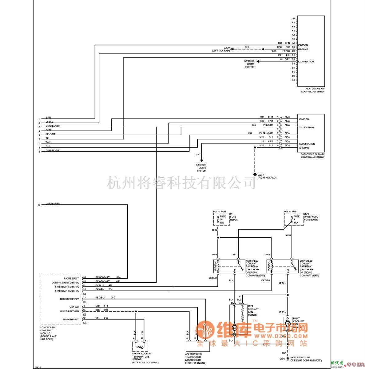 别克中的别克空调电路图（自动空调）  第2张