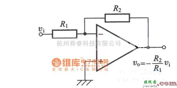 运算放大电路中的反转放大电路图  第1张