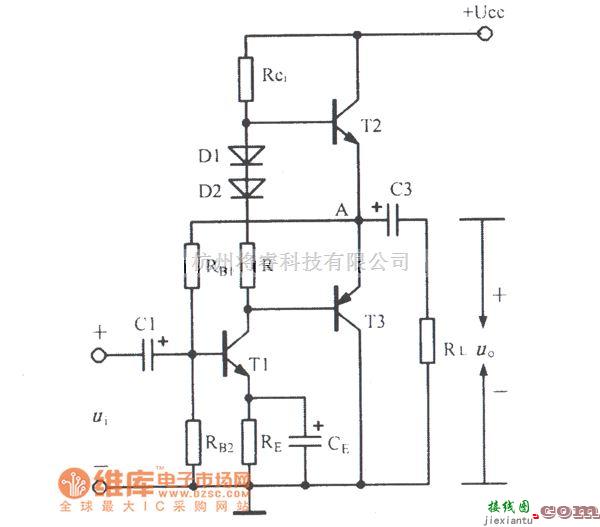 模拟电路中的单电源互补对称电路图  第1张