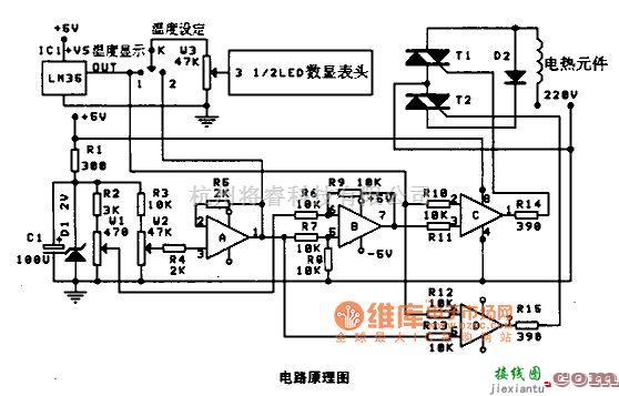 温控电路中的有简单人工智能的温度控制电路图  第1张