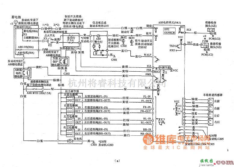 本田中的雅阁ABS电路图5  第1张