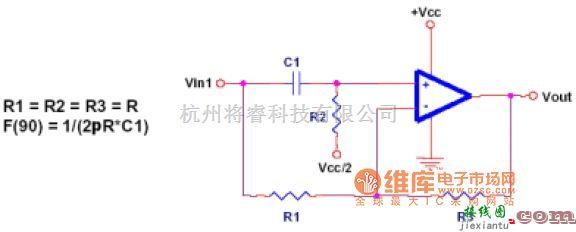 运算放大电路中的运算放大文氏滤波器电路图  第1张