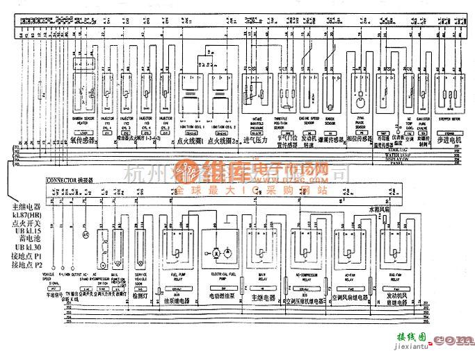 通用五菱中的通用五菱联合电子电控系统电路图  第1张