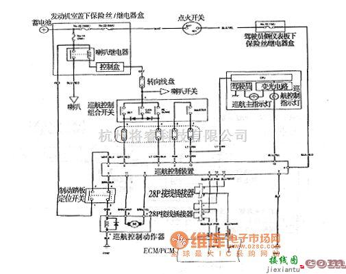 本田中的雅阁2003年款车型巡航系统电路图  第1张