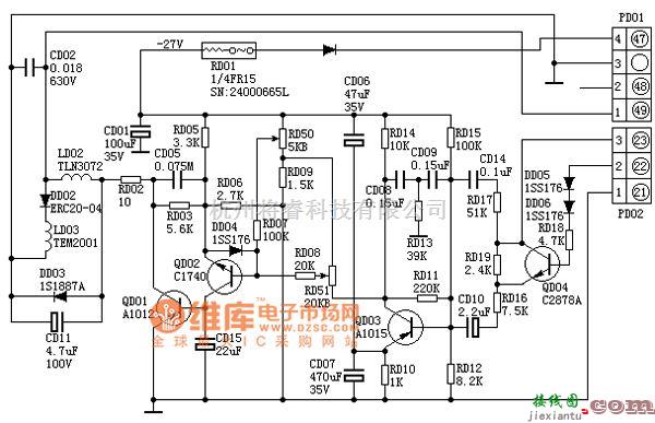 电视电源中的彩电枕校电路图三  第1张