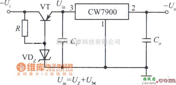 稳压电源中的高输入电压集成稳压电源电路之二电路图  第1张