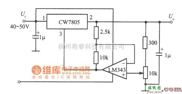 稳压电源中的1～35V可调输出稳压电源电路图  第1张