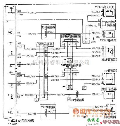 本田中的本田雅阁2003年款车型发动机电路图  第2张