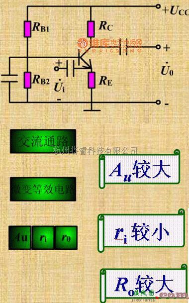 测量放大中的共基极放大电路动态分析电路图  第1张