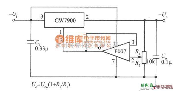 稳压电源中的可调输出集成稳压电源电路之一电路图  第1张