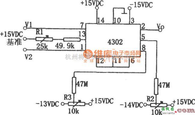 运算放大电路中的4302除法电路图  第1张