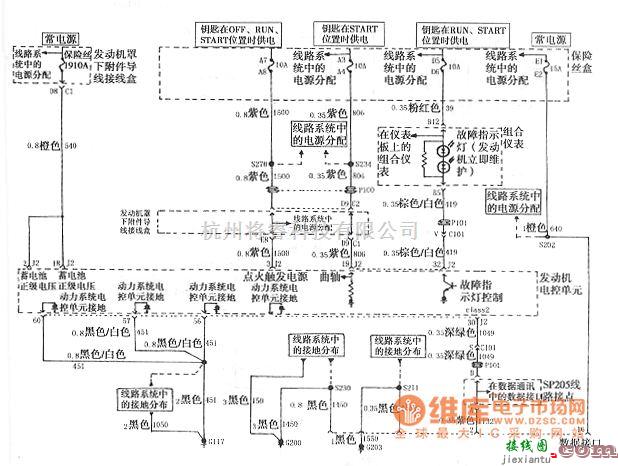 通用五菱中的上海通用君威轿车2.0L发动机电路12图  第1张