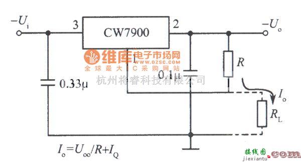 恒流源中的CW7900构成的恒流源电路图  第1张