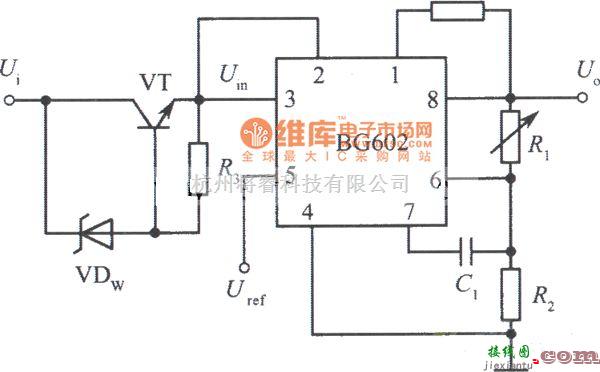 稳压电源中的BG602组成的高输入电压集成稳压电源电路之二电路图  第1张