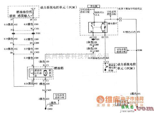 别克中的别克GL8燃油油位传感器电路图  第1张