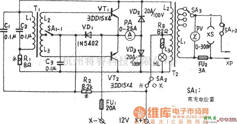 电源电路中的ZD12型150VA应急电源电路图  第1张