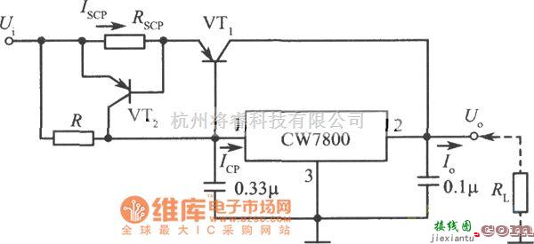 稳压电源中的大电流输出集成稳压电源电路之二电路图  第1张