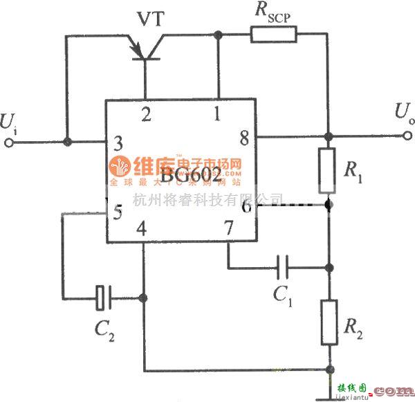 稳压电源中的用PNP型功率显像管扩流的BG602集成稳压电源电路图  第1张