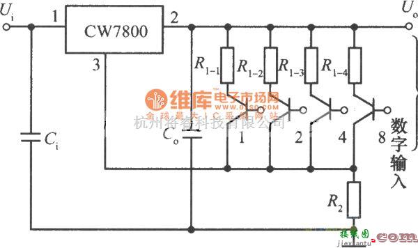 稳压电源中的数控集成稳压电源电路图  第1张