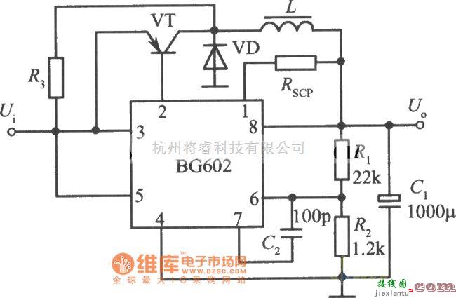 稳压电源中的用BC-602组成的自激开关式集成稳压电源电路图  第1张