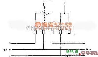 调制、阻抗变换电路中的用一只单相电度表测量三相无功电能接线电路图  第1张