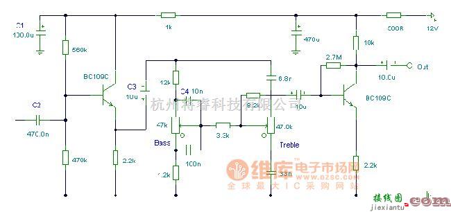 报警控制中的音量控制电路图  第1张