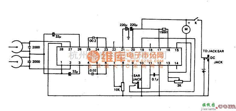 语音电路中的AODI SP—931立体声单放机原理图  第1张