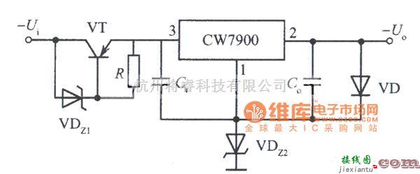 恒流源中的高输入一高输出电压集成稳压电源电路之四电路图  第1张