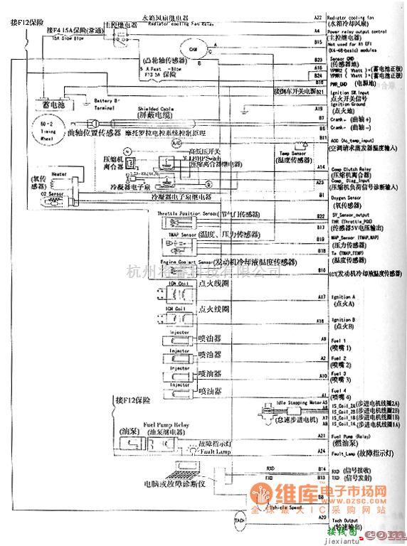 通用五菱中的上海通用五菱摩托罗拉电控系统电路图  第1张