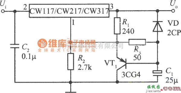 稳压电源中的慢启动集成稳压电源电路图  第1张