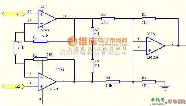 测量放大中的测量放大器的输入级问题电路图  第1张