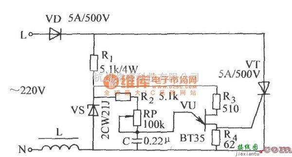 振荡电路中的电子调压式电磁振动电路图  第1张