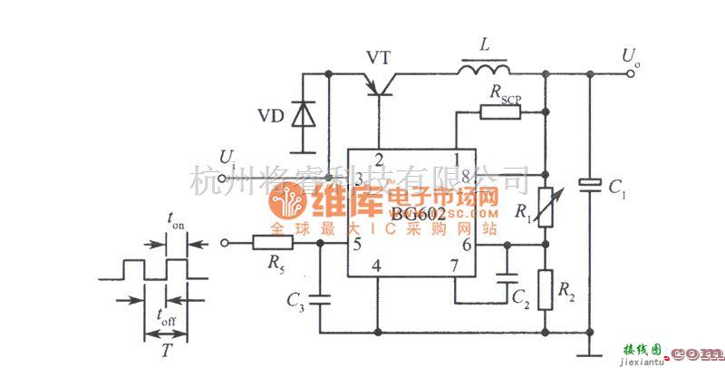 稳压电源中的用BG602组成的他激开关式集成稳压电源电路图  第1张