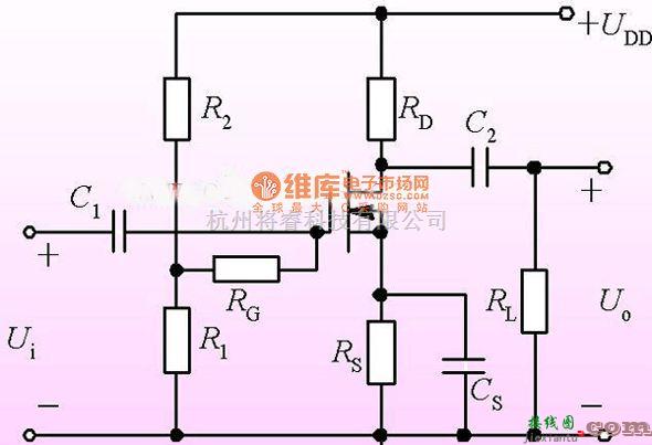 测量放大中的场效应管的分压式偏置放大电路图  第1张