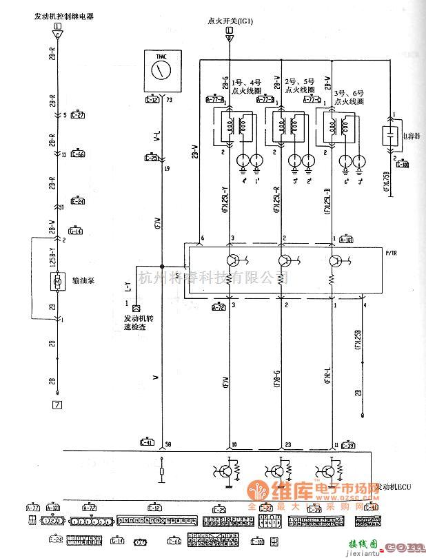 长丰汽车中的猎豹越野车6G72发动机MPI系统电路图  第2张