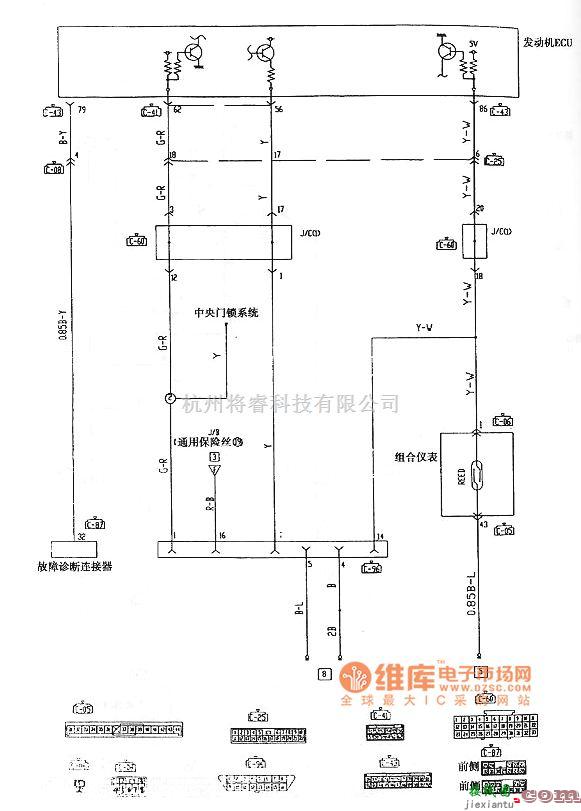 长丰汽车中的猎豹越野车6G72发动机MPI系统电路图  第8张