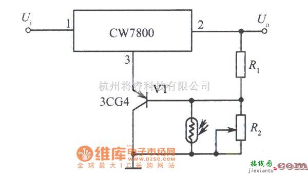 稳压电源中的光控集成稳压电源电路之一电路图  第1张