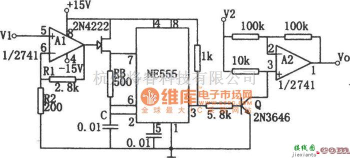 运算放大电路中的NE555除法电路图  第1张