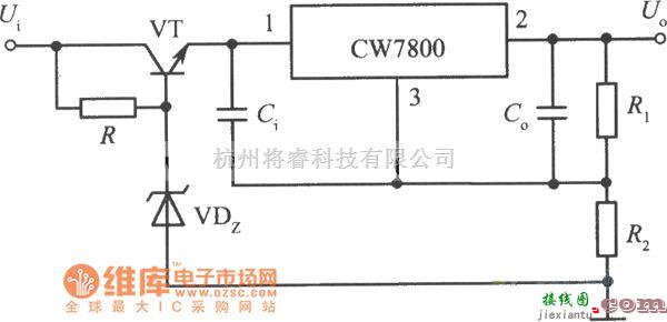 稳压电源中的高输入一高输出集成稳压电源电路之三电路图  第1张