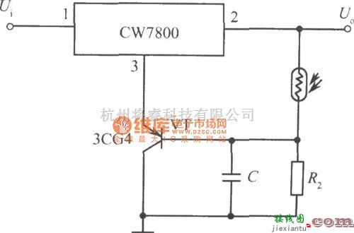 电源电路中的CW7800构成的光控集成稳压电源电路图之二  第1张