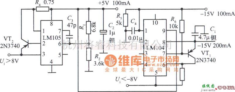 稳压电源中的跟踪稳压电源电路图  第1张