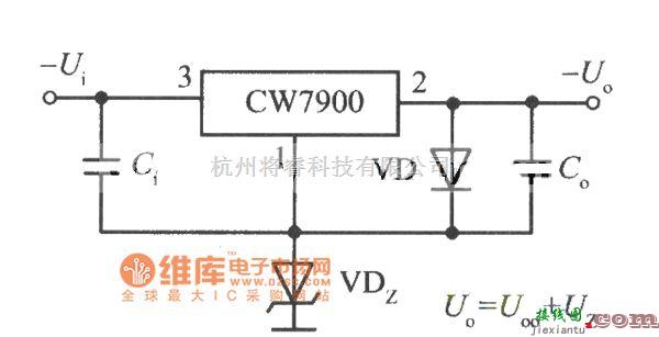 稳压电源中的高输出电压集成稳压电源电路之二电路图  第1张