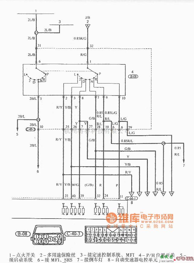 长丰汽车中的猎豹越野车自动变速器电路图  第4张