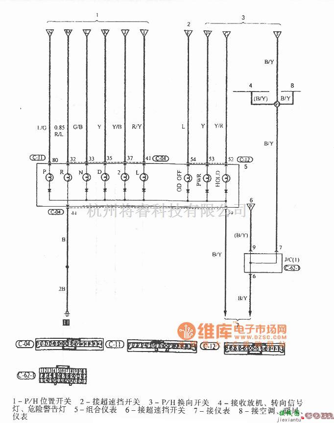 长丰汽车中的猎豹越野车自动变速器电路图  第5张