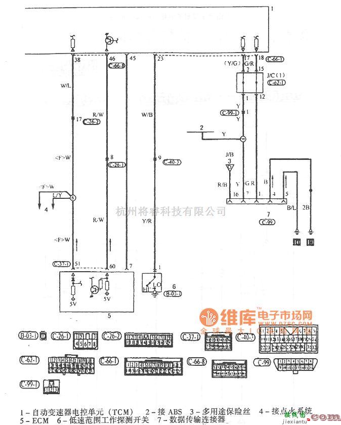 长丰汽车中的猎豹越野车自动变速器电路图  第7张