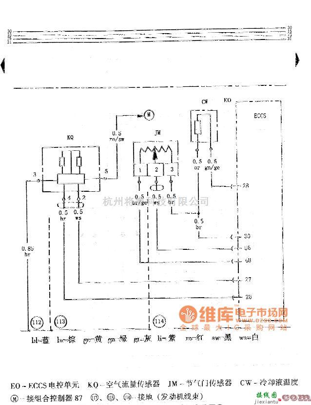 红旗中的红旗世纪星发动机电路图  第5张