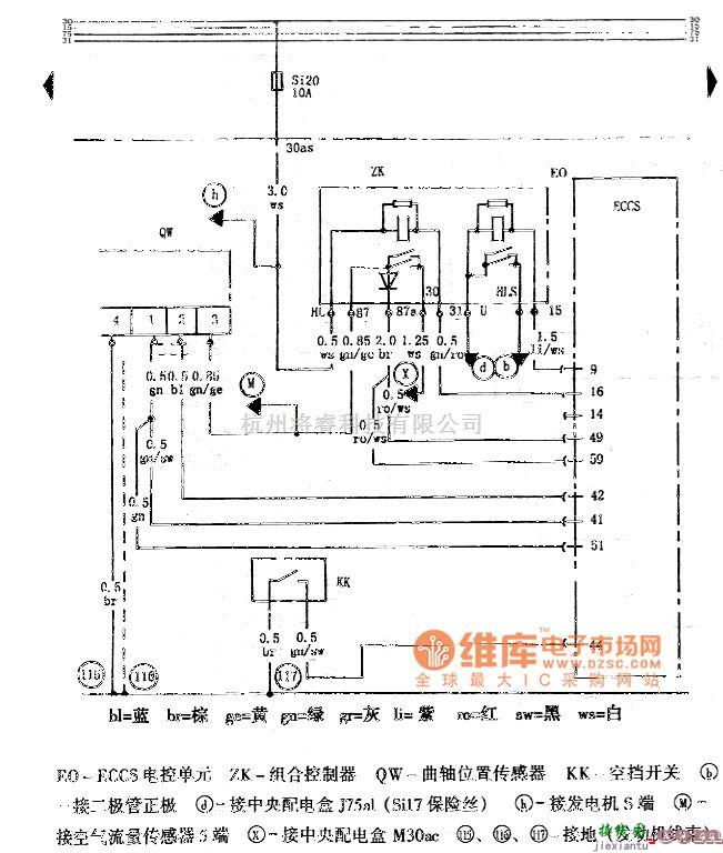 红旗中的红旗世纪星发动机电路图  第6张