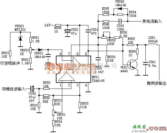 电视电源中的彩电枕校电路图二  第1张
