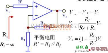 运算放大电路中的同相比例电路图  第1张