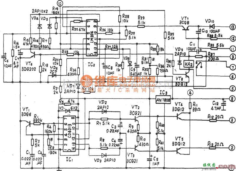 电源电路中的AEP-P200全自动停电应急电源电路图  第1张